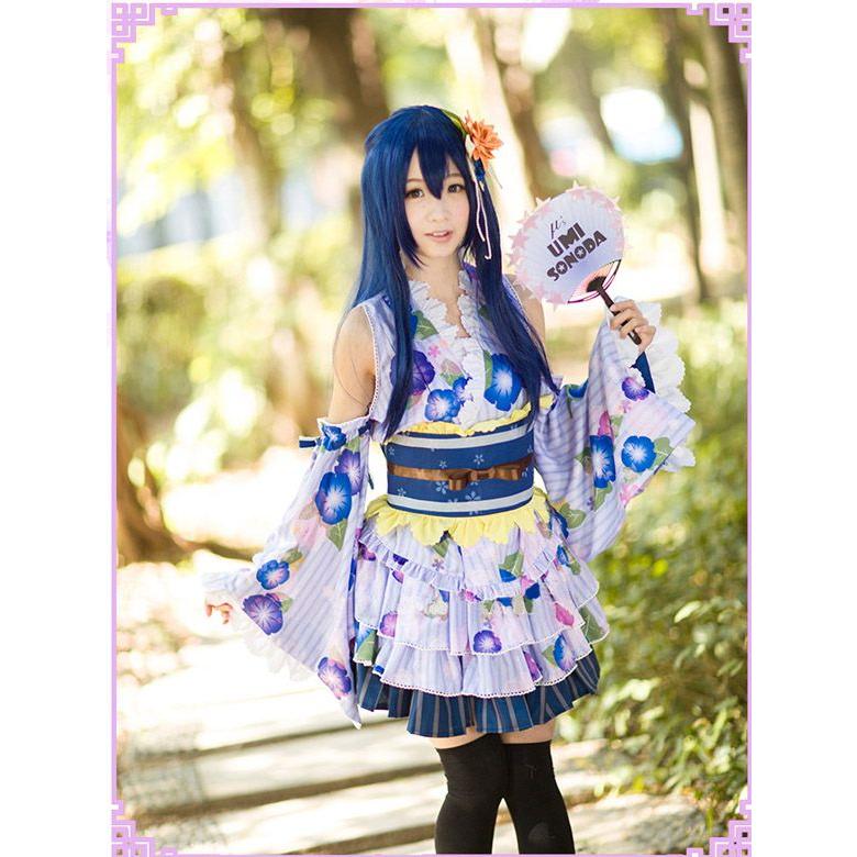 在庫一掃 園田海未 浴衣 Love Live ラブライブ スクフェス 浴衣 Sr 覚醒 園田海未 コスプレ衣装 宅送 Blog Lonolife Com