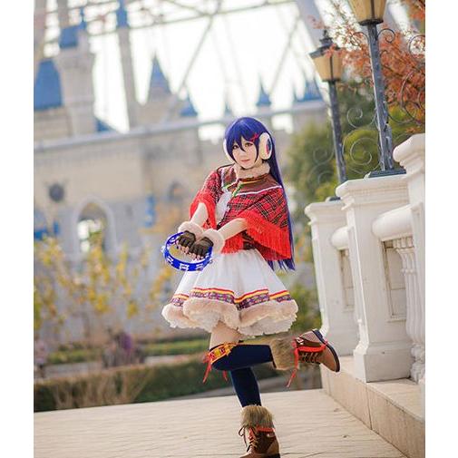 コスプレ衣装 園田海未 ラブライブ love live スクフェス UR 12月 雪山編 園田海未 コスプレ衣装