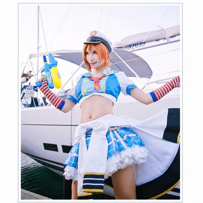 ラブライブ　星空凛　マリン編　覚醒後　衣装　コスプレ　L 星空凛 マリン編UR コスプレ衣装 ラブライブ love live コスプレ