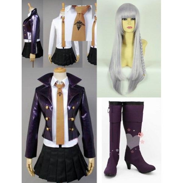 【ウィッグ、靴付】ダンガンロンパ 霧切響子 コスプレ ほぼ フルセット コスプレ衣装 ダンガンロンパ 霧切響子 ウィッグ+靴付き 3万円以上ご