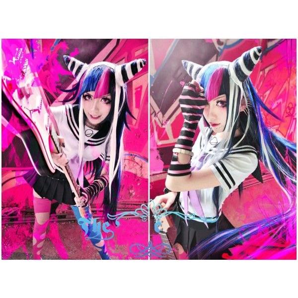澪田唯吹 コスプレ衣装 ウイッグ ダンガンロンパ２ Dangan Ronpa 澪田唯吹 コスプレ衣装 049f0