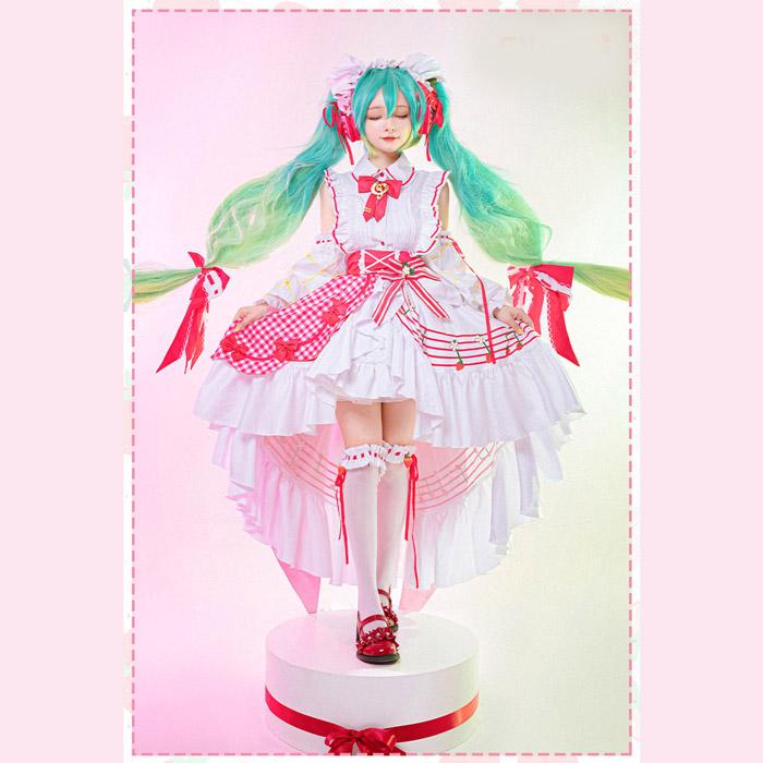 VOCALOID ボーカロイド  初音ミク いちご 15th Anniversary Ver. コスプレ衣装 靴 ウィッグ |  | 04