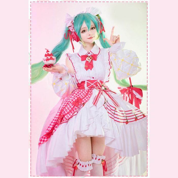 VOCALOID ボーカロイド  初音ミク いちご 15th Anniversary Ver. コスプレ衣装 靴 ウィッグ |  | 05