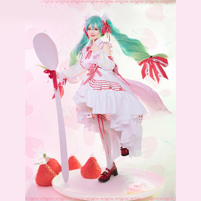 VOCALOID ボーカロイド  初音ミク いちご 15th Anniversary Ver. コスプレ衣装 靴 ウィッグ |  | 06