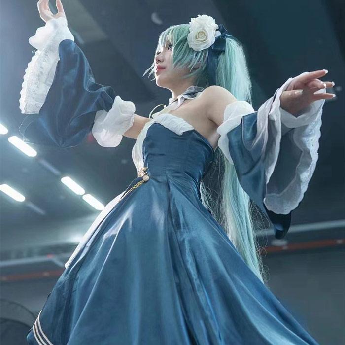 VOCALOID ボーカロイド 初音ミク 望月けい ドレス コスプレ衣装 靴 ウィッグ |  | 03