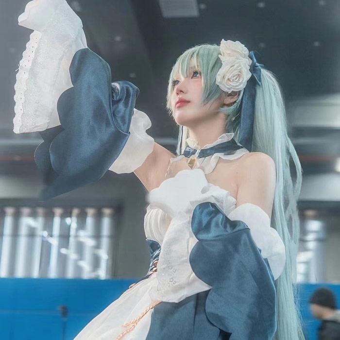 VOCALOID ボーカロイド 初音ミク 望月けい ドレス コスプレ衣装 靴 ウィッグ |  | 04