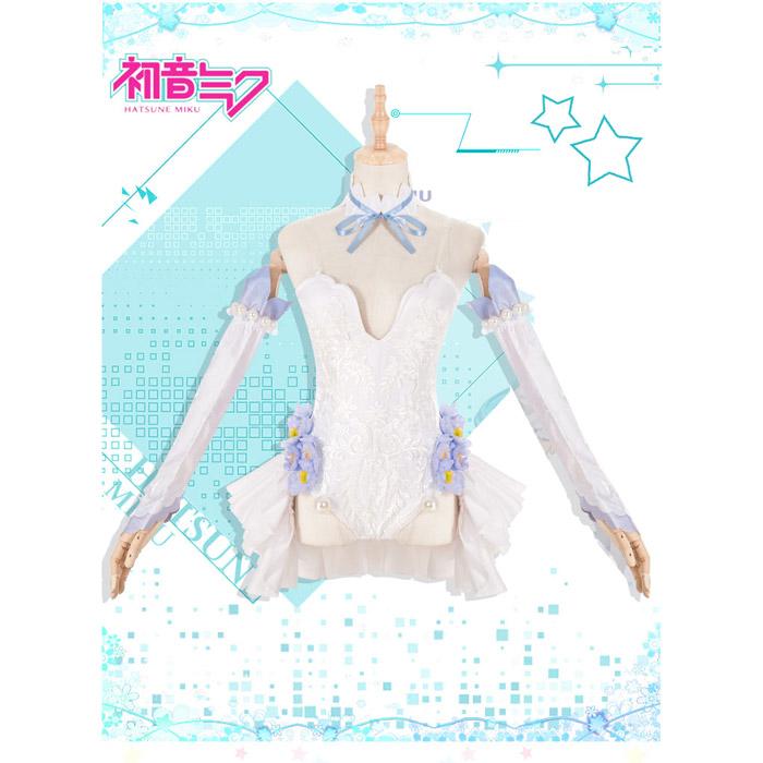 VOCALOID ボーカロイド 初音ミク  花蝶精霊 コスプレ 白いレオタード コスプレ衣装   靴 ウィッグ |  | 04