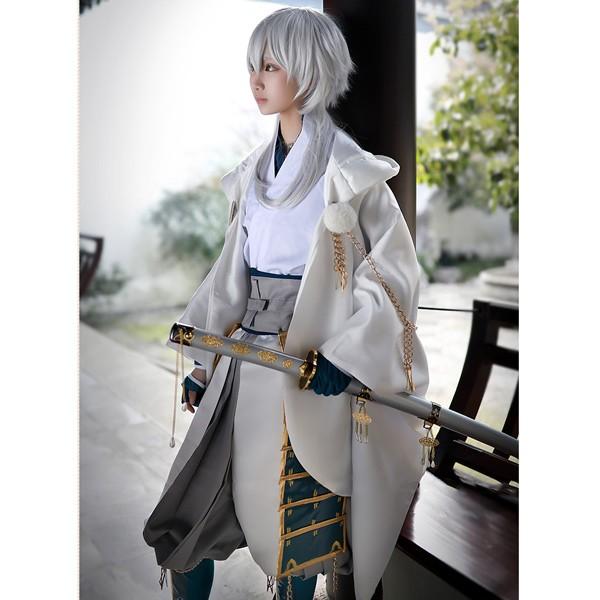 鶴丸国永 つるまるくになが コスプレ衣装 刀剣乱舞ONLINE風 とうらぶ ウィッグ コスプレ刀 学園祭 イベント ウィッグ 選択可能