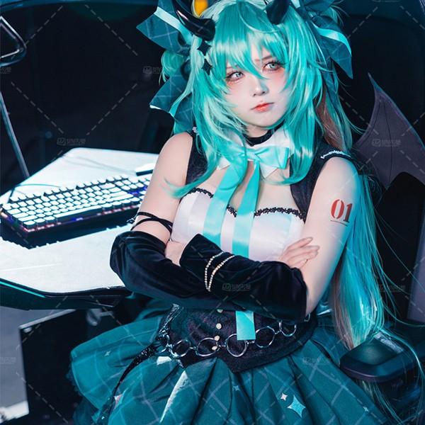 初音ミク×ラスカル あらいぐまラスカル 2023 超可愛い 悪魔 ミニ丈 コスチューム ※ウィッグ 靴　追加可能　 |  | 02