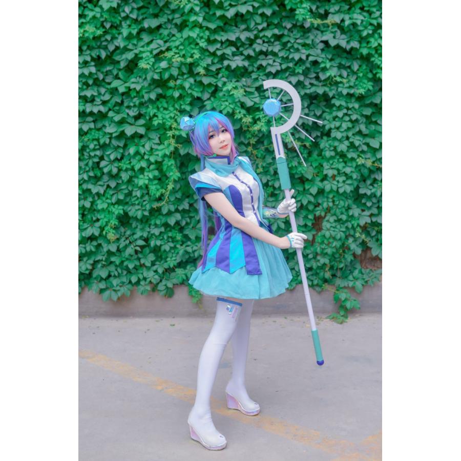 コスプレ衣装 VOCALOID3 初音ミク MIKU 蒼姫ラピス+ウィッグ+