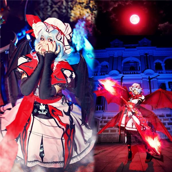 豪華版コスプレ衣装 東方project 紅魔城伝説 東方紅魔城 レミリア・スカーレット衣装コスプレ 変装 コスチューム 二次会 cosplay イベント