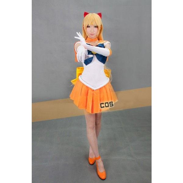 コスプレ衣装(ウィッグ、靴) 美少女戦士 セーラーヴィーナス コスプレ衣装(ウィッグ、靴) 美少女戦士 セーラーヴィーナス