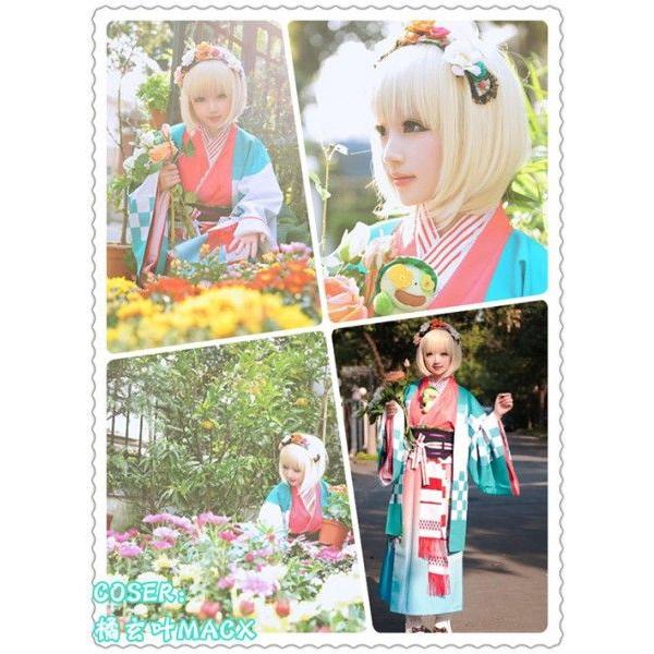 杜山しえみ 三巻表紙 和服 着物 青の祓魔師 杜山しえみ 着物 豪華セット 青の祓魔師 コスプレ衣装_4