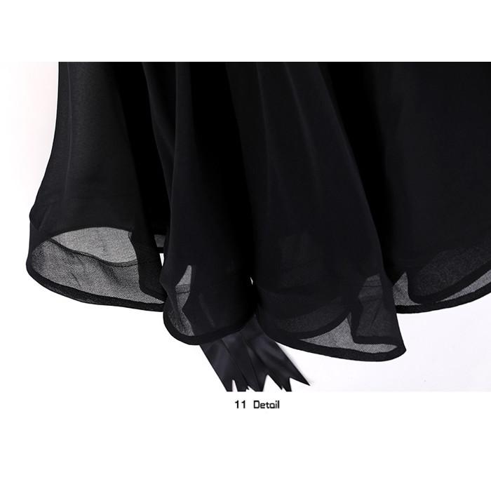 社交ダンス ドレス 練習着 競技着 ワンピース 長袖 レース 透け感 豪華 パーティー モダン スタンダード ルンバ 専用 発表会 ストレッチ 団体 ブラック S-2XL |  | 13