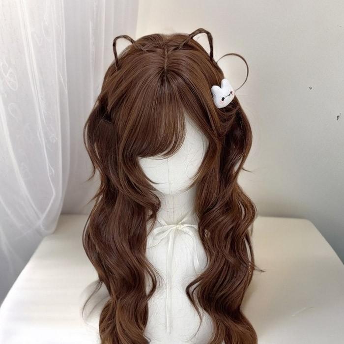 ロリータ ウィッグ ロング ウェーブ 巻き髪 ブラウン 前髪あり 自然 耐熱 甘ロリ クラシカル 姫系 ゴスロリ コスプレ 撮影 イベント レディース かつら |  | 02