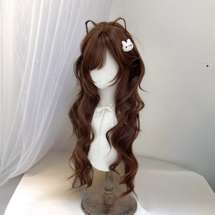 ロリータ ウィッグ ロング ウェーブ 巻き髪 ブラウン 前髪あり 自然 耐熱 甘ロリ クラシカル 姫系 ゴスロリ コスプレ 撮影 イベント レディース かつら |  | 03