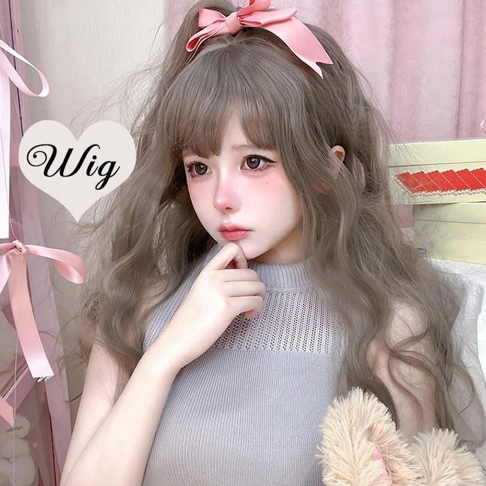 ロリータ ウィッグ ロング ウェーブ グレー 灰色 巻き髪 フルウィッグ 耐熱 前髪あり かつら 甘ロリ ゴスロリ クラシカル 原宿系 コスプレ 仮装 レディース |  | 01