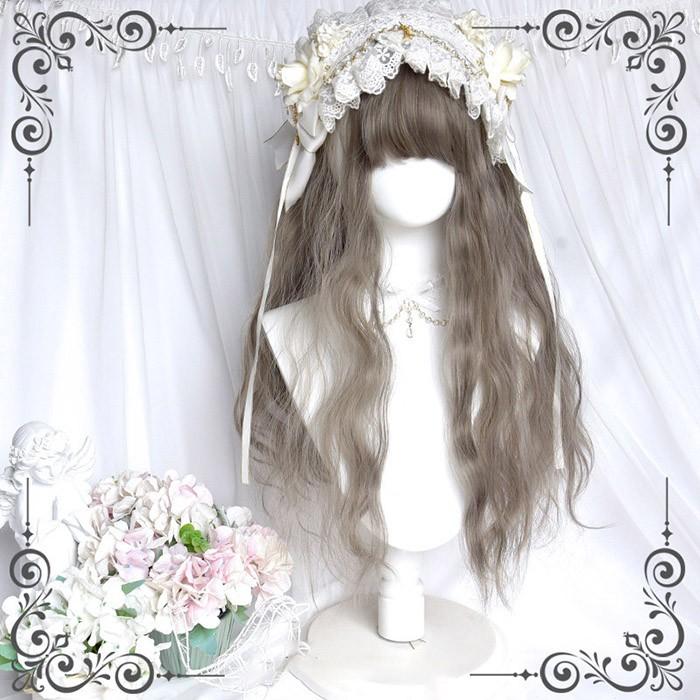 ロリータ ウィッグ ロング ウェーブ グレー 灰色 巻き髪 フルウィッグ 耐熱 前髪あり かつら 甘ロリ ゴスロリ クラシカル 原宿系 コスプレ 仮装 レディース |  | 02