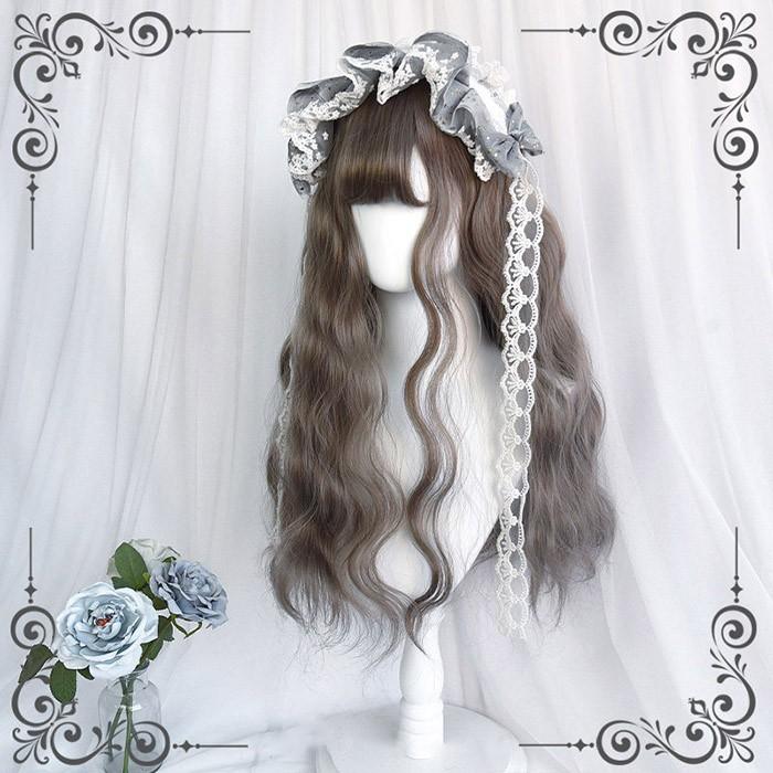 ロリータ ウィッグ ロング ウェーブ グレー 灰色 巻き髪 フルウィッグ 耐熱 前髪あり かつら 甘ロリ ゴスロリ クラシカル 原宿系 コスプレ 仮装 レディース |  | 05