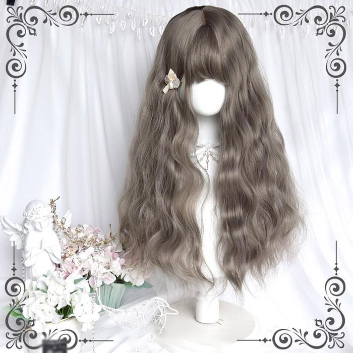 ロリータ ウィッグ ロング ウェーブ グレー 灰色 巻き髪 フルウィッグ 耐熱 前髪あり かつら 甘ロリ ゴスロリ クラシカル 原宿系 コスプレ 仮装 レディース |  | 06