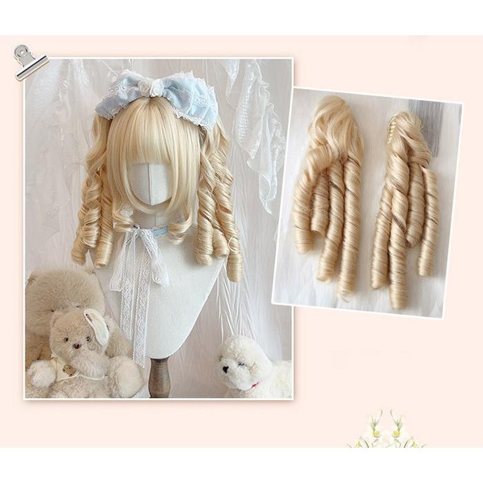 ロリータ ウィッグ ツインテール 短髪 金髪 巻き髪 ドリルカール フルウィッグ 前髪あり ゴスロリ 甘ロリ 耐熱 コスプレ 仮装 かつら レディース |  | 01