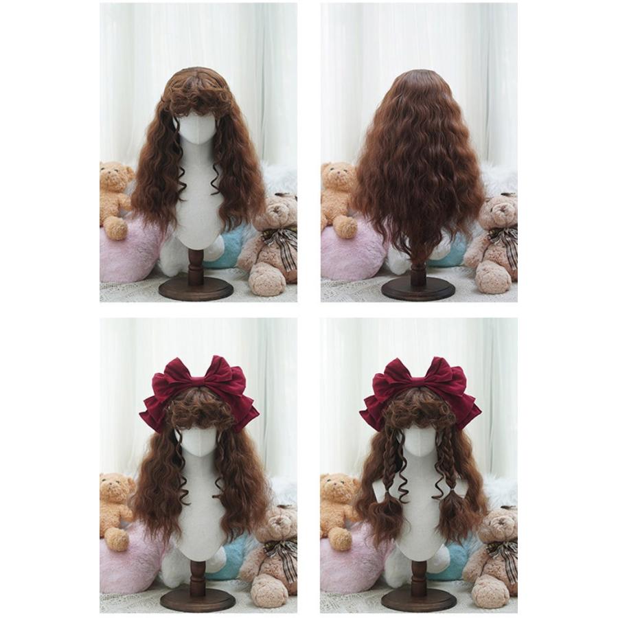 ロリータ ウィッグ ロング 巻き髪 フルウィッグ 前髪あり 縦ロール ウェーブ ロングカール ツインテール風 かわいい ハーフ耐熱 甘ロリ クラロリ コスプレ |  | 02