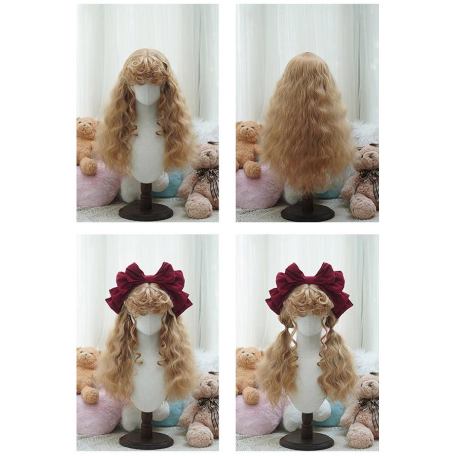 ロリータ ウィッグ ロング 巻き髪 フルウィッグ 前髪あり 縦ロール ウェーブ ロングカール ツインテール風 かわいい ハーフ耐熱 甘ロリ クラロリ コスプレ |  | 03