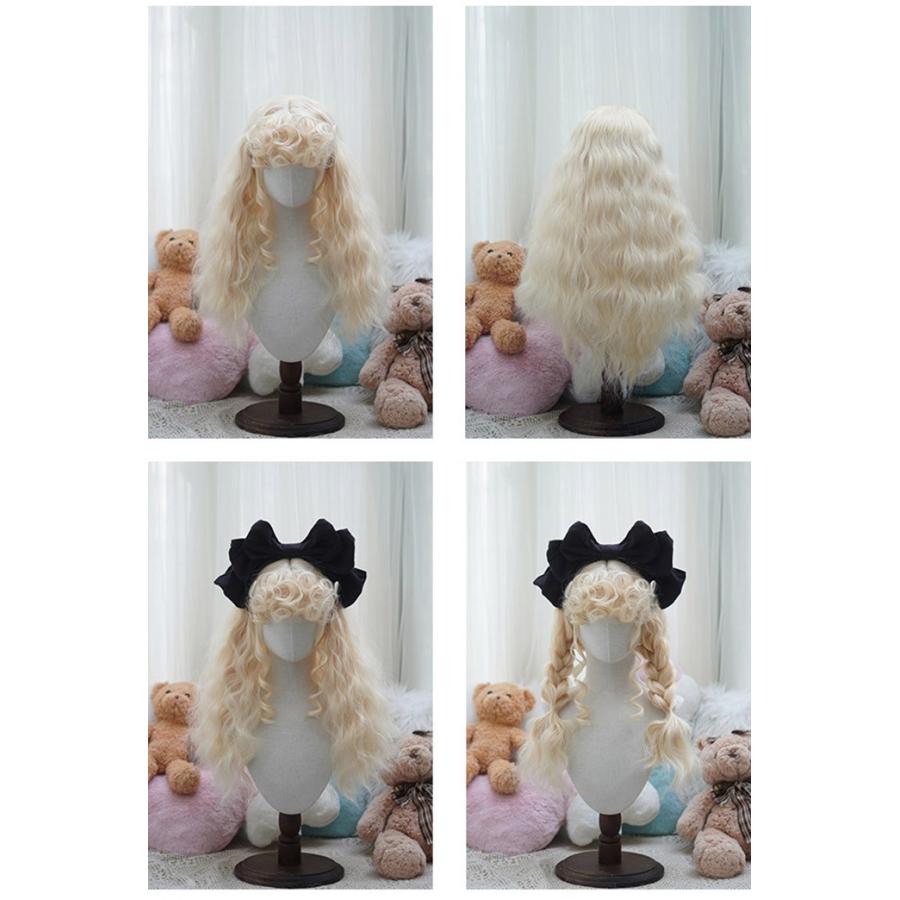 ロリータ ウィッグ ロング 巻き髪 フルウィッグ 前髪あり 縦ロール ウェーブ ロングカール ツインテール風 かわいい ハーフ耐熱 甘ロリ クラロリ コスプレ |  | 04