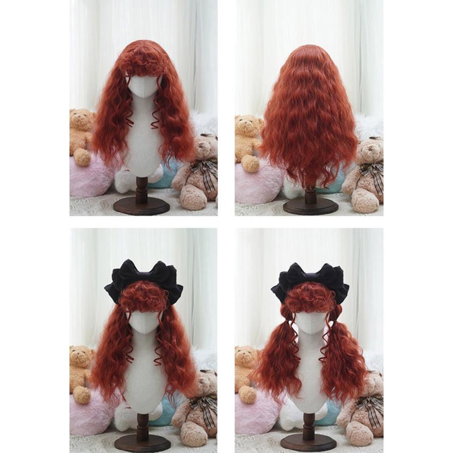 ロリータ ウィッグ ロング 巻き髪 フルウィッグ 前髪あり 縦ロール ウェーブ ロングカール ツインテール風 かわいい ハーフ耐熱 甘ロリ クラロリ コスプレ |  | 05