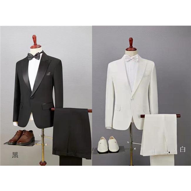 メンズ スーツ 結婚式 パーティ 司会者 演奏会 黒 白 2ピーススーツ 礼服 発表会 カラオケ 花婿 成人式 各種 おしゃれスーツ パーティー |  | 01