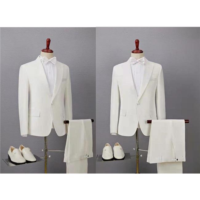 メンズ スーツ 結婚式 パーティ 司会者 演奏会 黒 白 2ピーススーツ 礼服 発表会 カラオケ 花婿 成人式 各種 おしゃれスーツ パーティー |  | 02