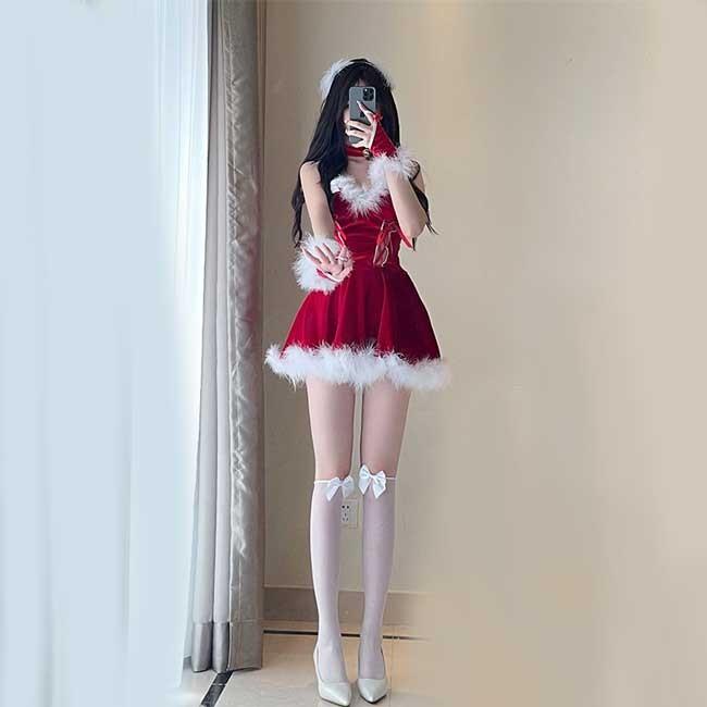 クリスマス レデイース かわいい 袖なし ワンピース ダンスパーテイー コスプレ 衣装 セクシー 仮装舞踏会 男ウケ メイド服 ピンク レッド |  | 01