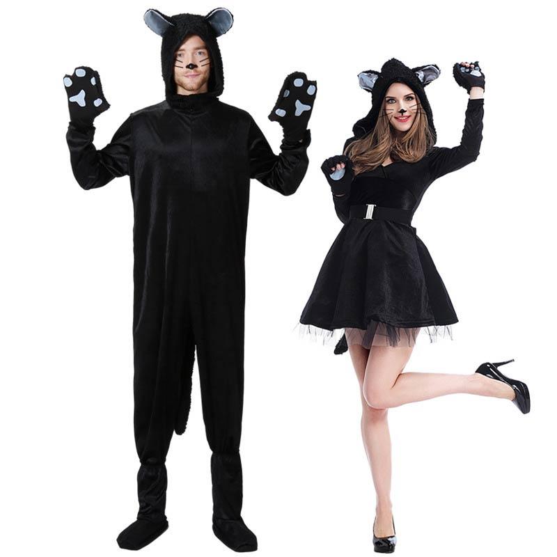 ハロウィン コスチューム ハロウィン 男性 子ども 女性 猫 猫耳 オールインワン セクシー コスプレ衣装 黒猫 しっぽ ネコ バニーガール 仮装 |  | 01