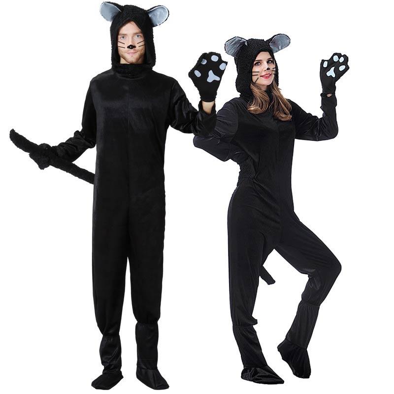 ハロウィン コスチューム ハロウィン 男性 子ども 女性 猫 猫耳 オールインワン セクシー コスプレ衣装 黒猫 しっぽ ネコ バニーガール 仮装 |  | 02