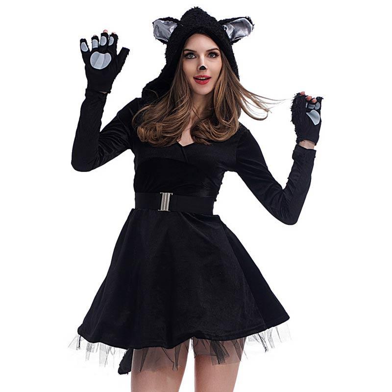ハロウィン コスチューム ハロウィン 男性 子ども 女性 猫 猫耳 オールインワン セクシー コスプレ衣装 黒猫 しっぽ ネコ バニーガール 仮装 |  | 05