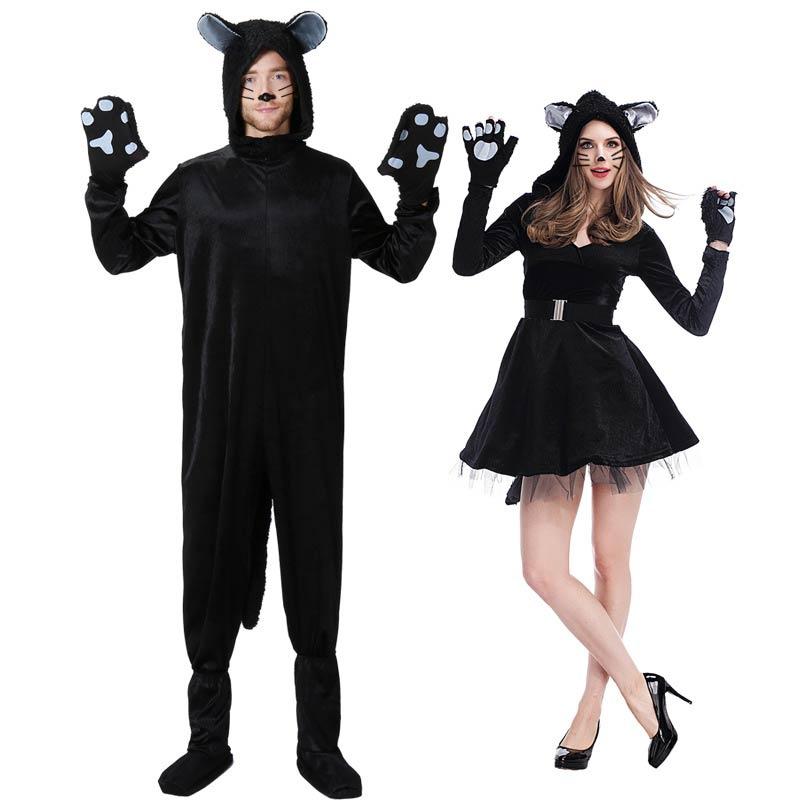ハロウィン コスチューム ハロウィン 男性 子ども 女性 猫 猫耳 オールインワン セクシー コスプレ衣装 黒猫 しっぽ ネコ バニーガール 仮装 |  | 06