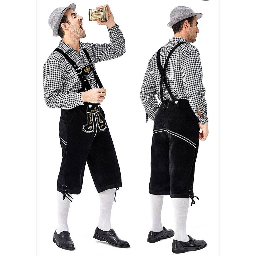 ミュンヘンのビール祭り服装 メンズ  オクトーバーフェスト ドイツ風 ビール祭り 男 祝日 シャツ 帽子 サロペット |  | 11