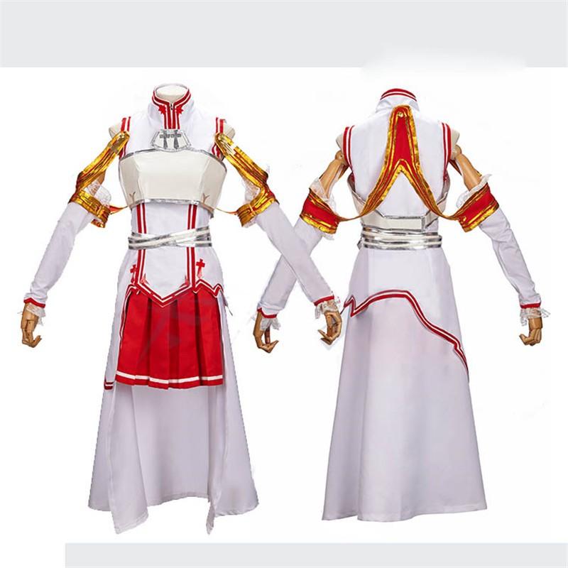結城明日奈ゆうき あすな）風 ソードアート・オンライン 開戦服コスプレ衣装セット_6