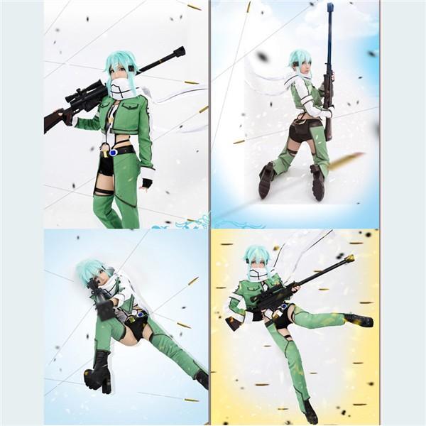 ソードアート・オンライン ファントム バレット編 幽霊弾シノン朝田詩乃 コスプレ衣装 ウィッグ 靴 道具銃 追加可bp005c0_8