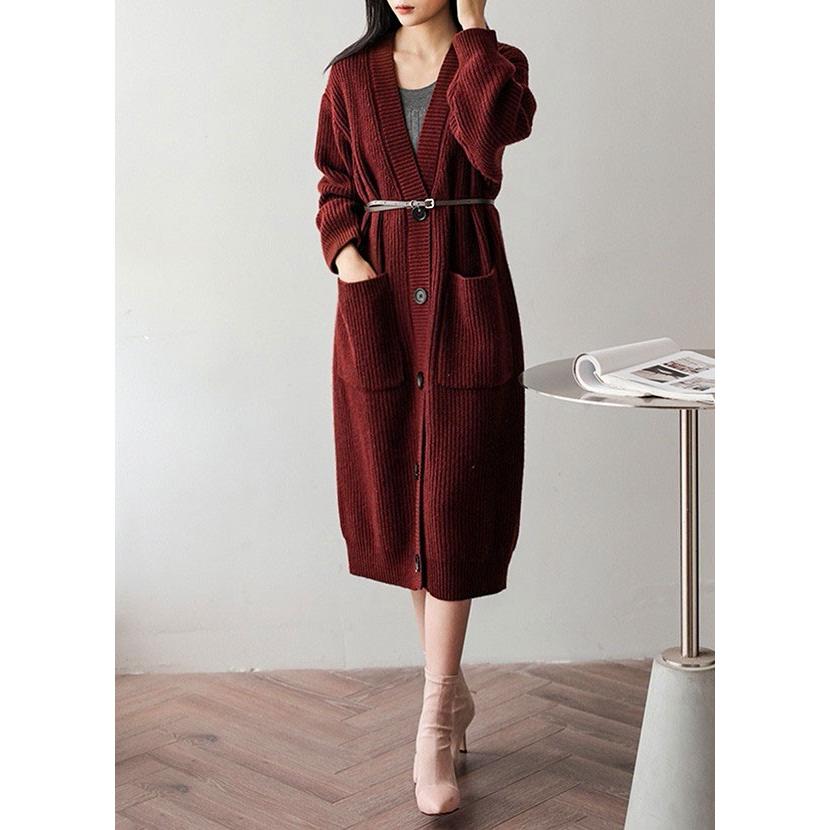 ロングカーディガン トップス 秋冬 厚手  上品 シンプル オフィス 秋冬コーデ 羽織り  暖かい 大きいサイズ ゆったり オーバーサイズ |  | 05