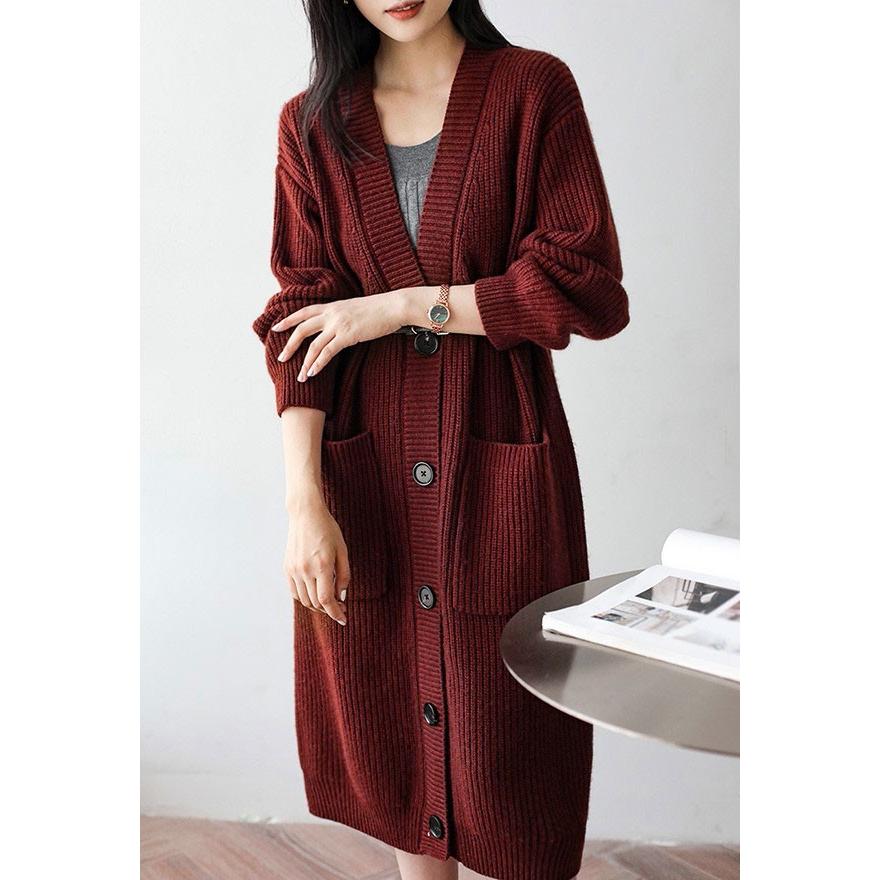 ロングカーディガン トップス 秋冬 厚手  上品 シンプル オフィス 秋冬コーデ 羽織り  暖かい 大きいサイズ ゆったり オーバーサイズ |  | 06