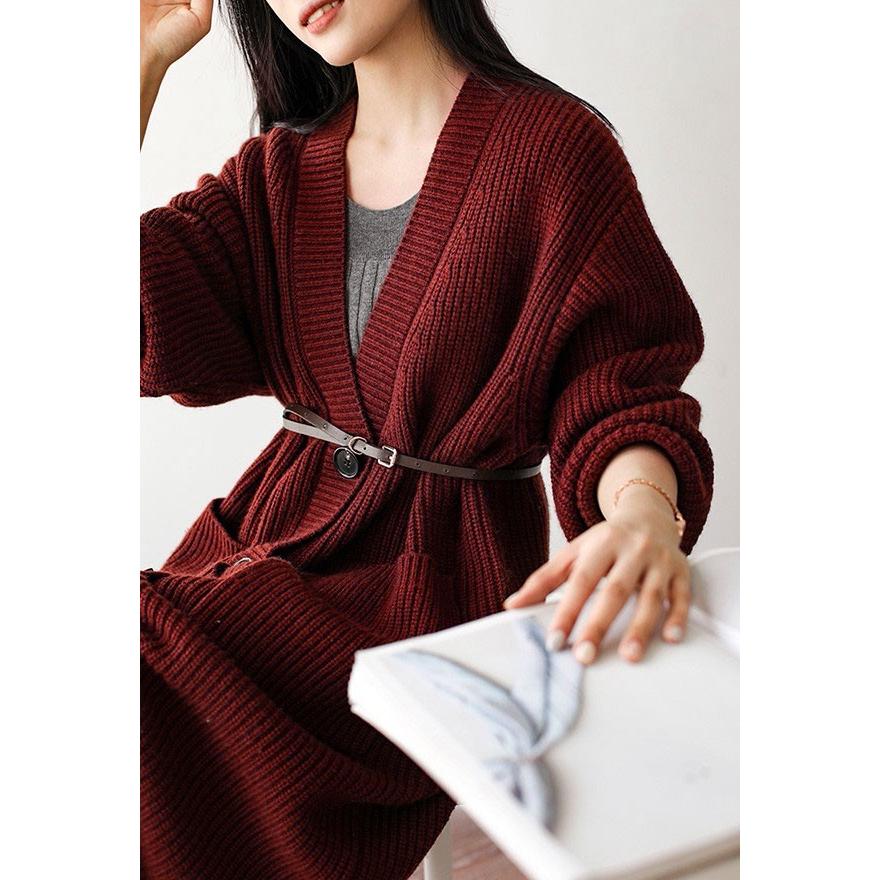 ロングカーディガン トップス 秋冬 厚手  上品 シンプル オフィス 秋冬コーデ 羽織り  暖かい 大きいサイズ ゆったり オーバーサイズ |  | 08