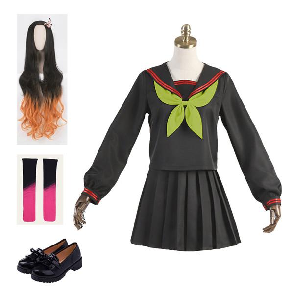 鬼滅の刃 きめつ学園 鬼滅の刃  キメツ学園 セーラー服 制服 竈門禰豆子 靴 ウィッグ追加可 | 
