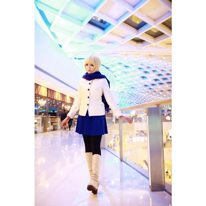セイバー 日常風 コスプレ衣装 Fate stay night Saber セイバー 日常風 ウィッグ コスプレ衣装 |  | 01