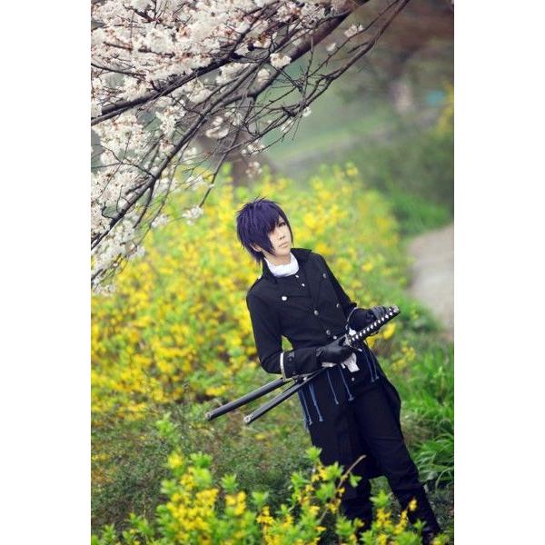 薄桜鬼 斎藤一 戦 合戦 カレンダー衣装 コスプレ Mサイズ 斎藤一 洋装 ウィッグ付き コスプレ衣装 武器 薄桜鬼 斎藤一 洋装+靴