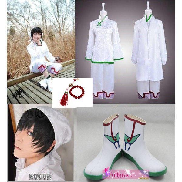 【即コス可】鬼灯の冷徹 白澤 コスプレ衣装一式＋ウィッグ＋靴 白澤 コスプレ衣装 鬼灯の冷徹 ウィッグ 靴付き cv005c0 : フル