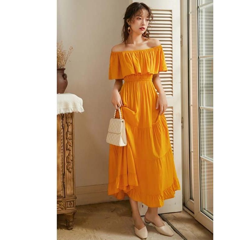 ワンピース 無地 カジュアル リゾート 上品 セクシー 11721 リゾートワンピース オフショルダー マキシ丈ワンピース 無地