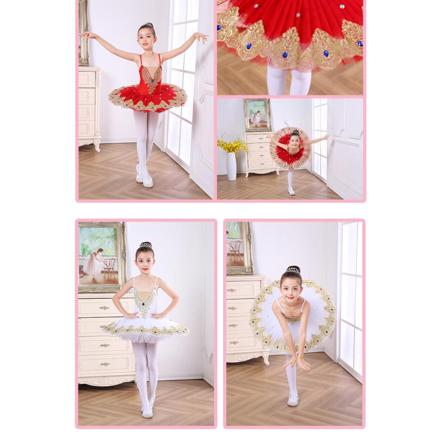 子供ダンス衣装 バレエダンス チュチュ 演出バレエ 子供バレエ 4色