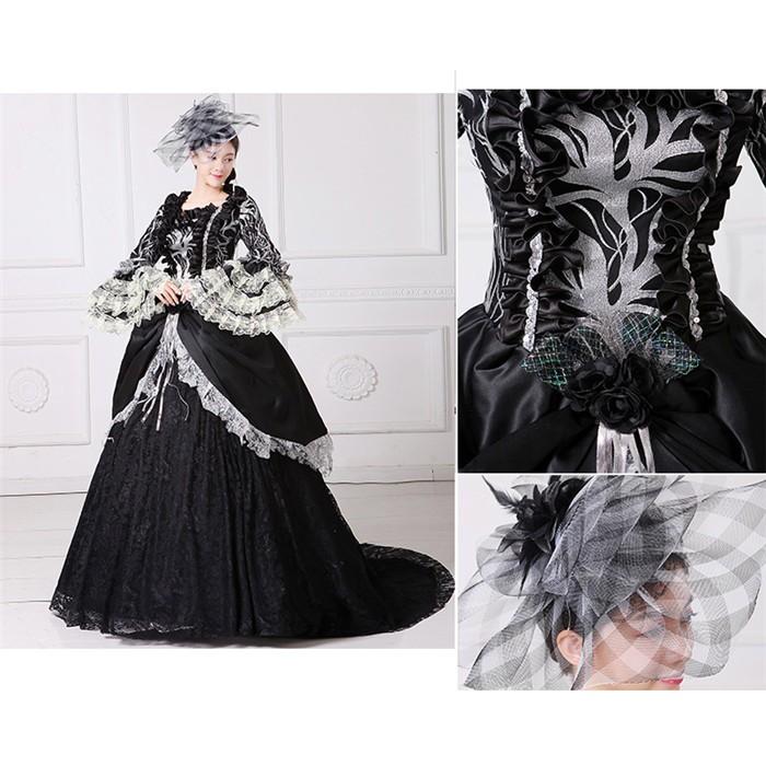 舞台 中世 貴族 衣装 豪華ロングドレス ステージ衣装としても最適