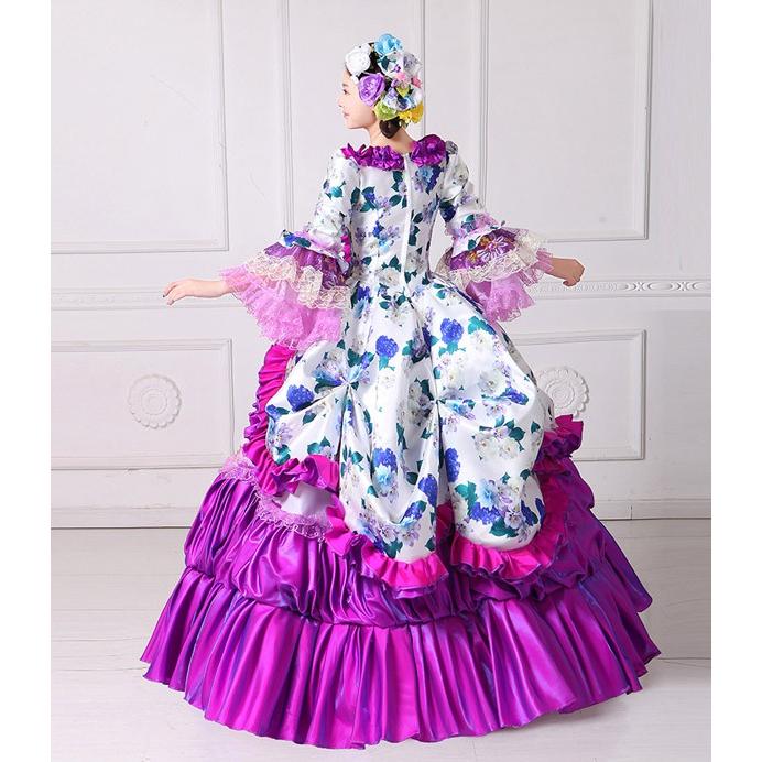 カラードレス オペラ 声 中世貴族風豪華お姫様ドレス